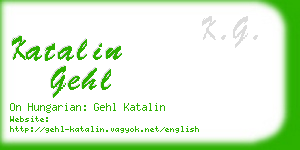 katalin gehl business card